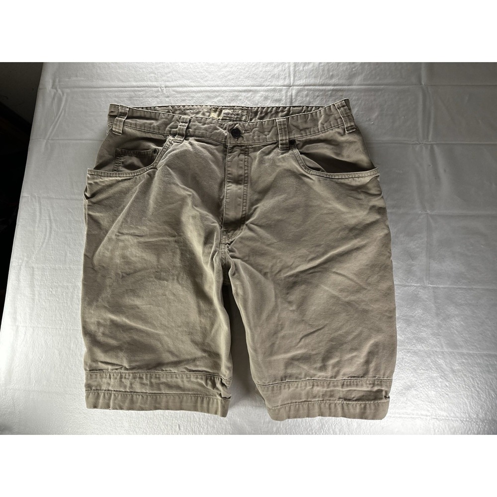 VTG Cherokee Chino‎ Shorts Mens 38W Tan Khaki 100% Cotton Belt Loops Workwear